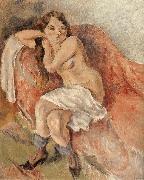 Susan near the sofa Jules Pascin